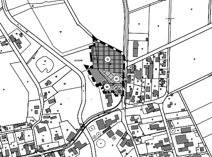118. Flächennutzungsplanänderung "Gemischte Bauflächen" in Varrel - Geltungsbereich erneute Auslegung&nbsp;&copy;&nbsp;Samtgemeinde Kirchdorf